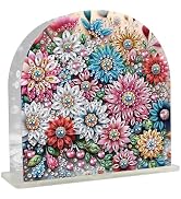 JISHSHAY Diamond Art Acrylic Napkin Holders Diamond Painting Napkin Holder for Table Gem Art Gem ...