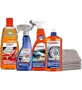 SONAX Premium Exterior Car Wash Kit | 5-Piece Complete Car Care Set | Car Wash Shampoo, High Spee...