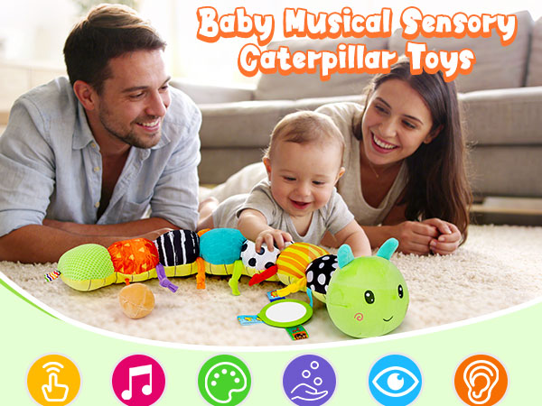 baby musical sensory caterpillar toys