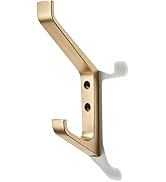 khtumeware 5 Pack 5-3/4 inch zinc Alloy Champagne Bronze Coat Hooks Modern and Simple Design Bath...