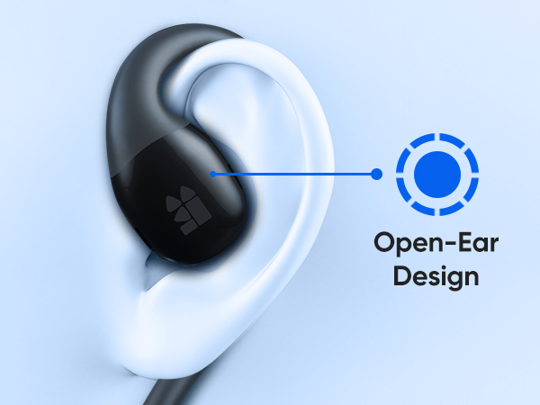 over the ear over ear hook headphones soft silicone open-ear design