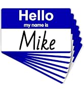 200 Pcs Name Tags Stickers,Hello My Name is Stickers,Blue Name Tag, Adhesive Name Label Stickers ...
