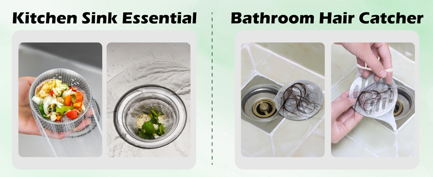 Kitchen sink essential Bathroom Hair Catcher Effectively Traps Hair Prevents Drain Clogs