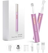 Ginity Nose Hair Trimmer for Women Men,2024 Rechargeable 2 in 1 Eyebrow &amp; Facial Hair Trimmer, Pr...