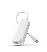 Lightning to Ethernet Adapter Supports All iOS, PoE to Lightning Adapter with 10W Charging for iP...