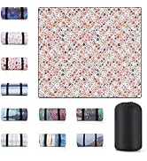 memKiya 60x80" Picnic Blankets Outdoor Beach Blanket Water Sand Resistant Folding Grass Lawn Conc...