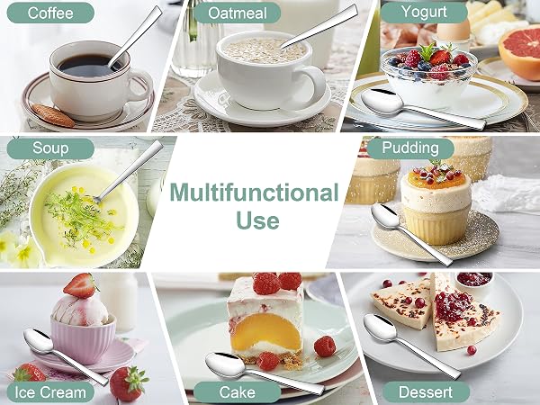 stirring coffee, tea, milk, soup, Also great for yogurt, pudding, cake, ice cream, jelly