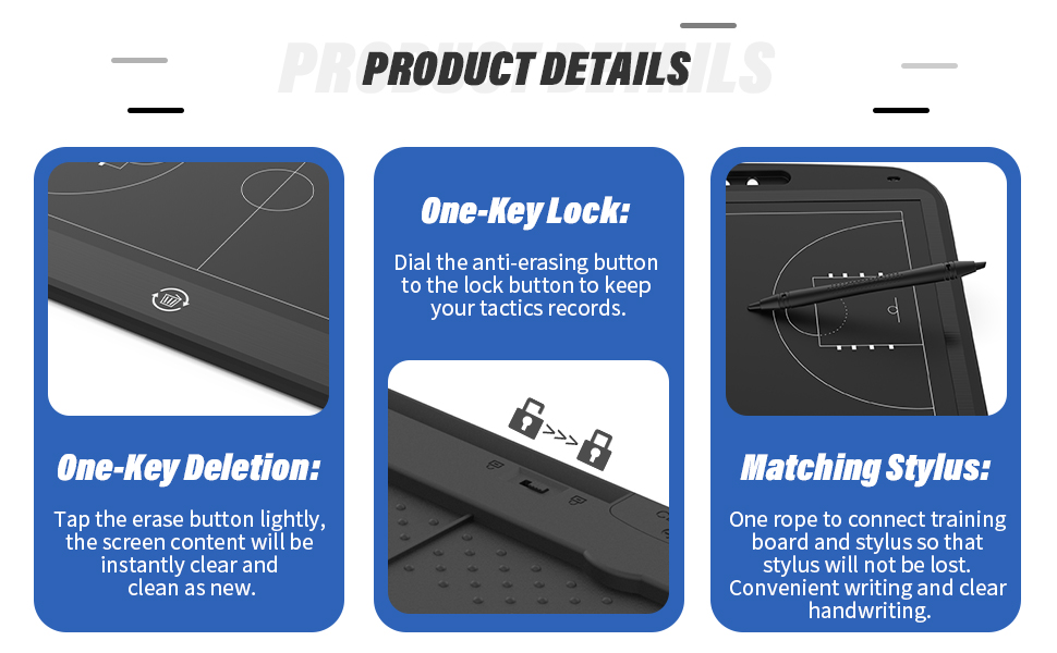 Product details of basketball tactical board