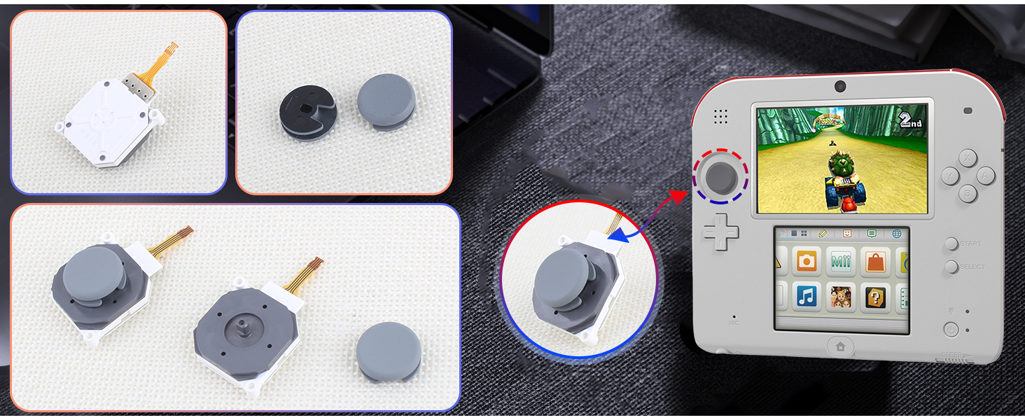  for Nintendo 2DS 3DS 3DS XL 3DS LL joystick replacemen