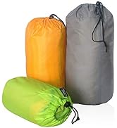 Frelaxy Stuff Sack Set 3-Pack (3L&amp;5L&amp;9L), Ultralight Ditty Bags with Dust Flap for Traveling Hiki...