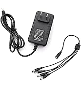 Tnuocke 12V 2A Security Camera Power Supply Adapter,100V-240V AC to DC CCTV Camera Power Supply,4...