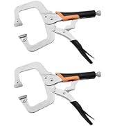 11-Inch C-Clamp Locking Pliers,Heavy Duty Vise Grip Locking Pliers With Swivel Tips for Woodworki...