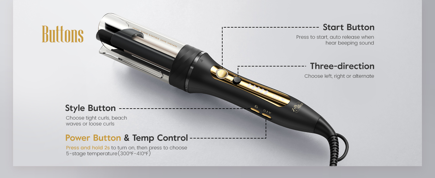 rizadora para cabello