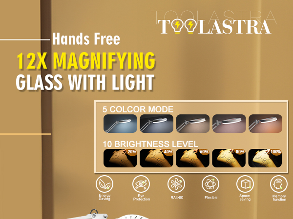 magnifying glass with light