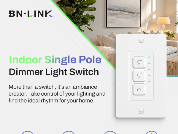 BN-LINK indoor dimmer light works in single pole only