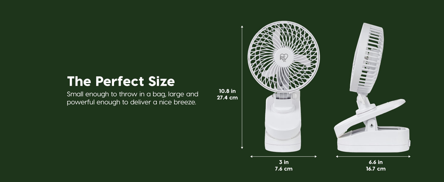 mini personal clip on fan portable long run time powerful rotation and tilt adjustable