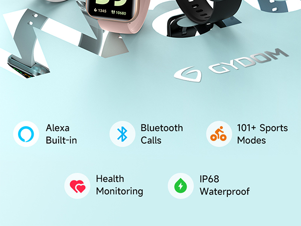 Gydom Smart Watches for Men Women Android &amp;amp;amp; iPhone, 1.8&amp;amp;#39;&amp;amp;#39; Alexa Built-in Smartwatch