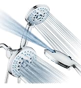 Hotel Spa AquaCare As-Seen-On-TV High Pressure Handheld &amp; Rain 50-mode 3-way Shower Head Combo wi...