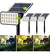 JACKYLED 84-LED Solar Spotlights 5 Lighting Modes 360° Adjustable IP65 Waterproof Super Bright Ov...
