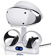 Charging Station for PSVR 2 Controller,PSVR 2 Charging Dock with VR Headset Holder Display Stand,...