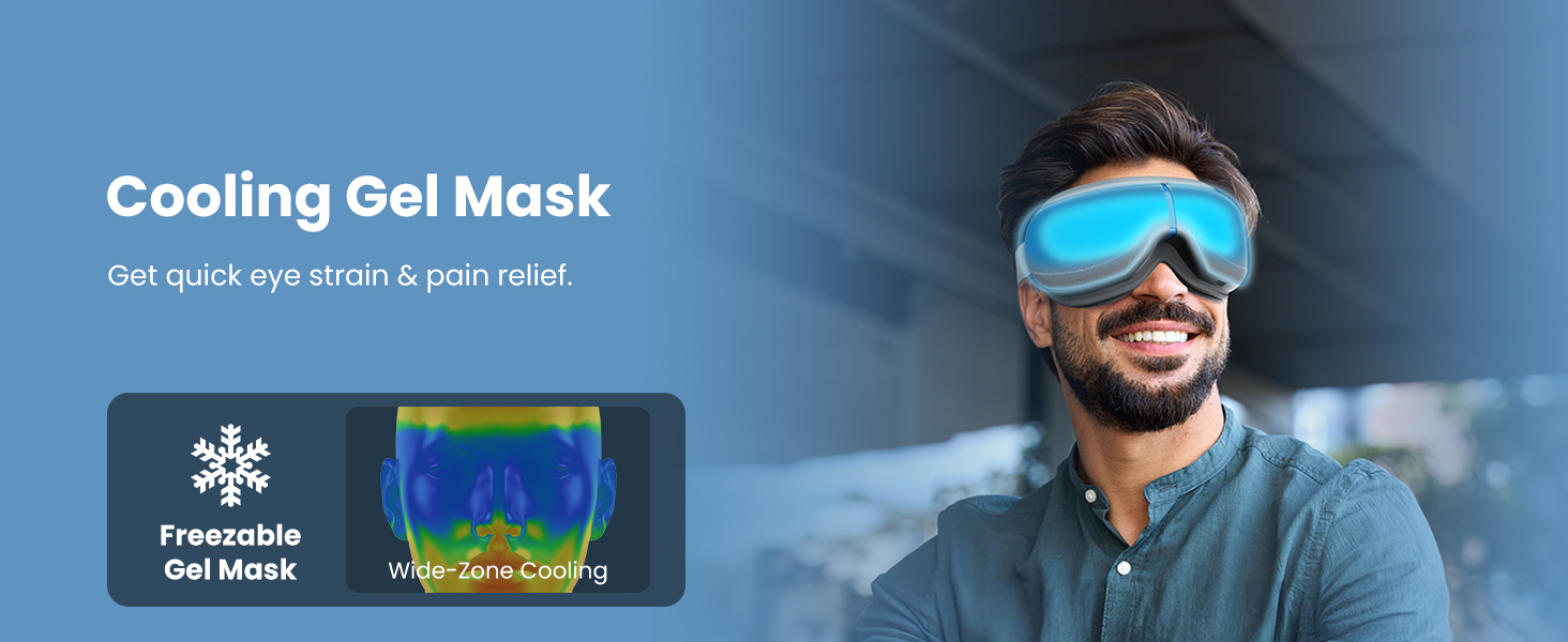 eye massager with heat and cooling eye massager for headaches migraine relief
