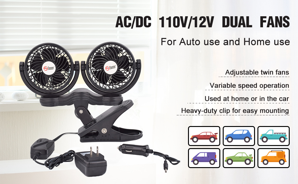 dual clip fan