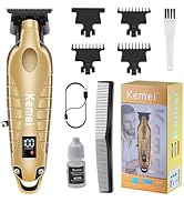 KEMEI 2293 Professional Hair/Beard Trimmer for Men Zero Gapped Hair Clippers for Barber with T Bl...