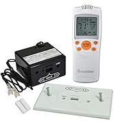 Durablow TR1003 On/Off Gas Fire Fireplace Remote Control Kit + Thermostat + Timer with LCD Screen...