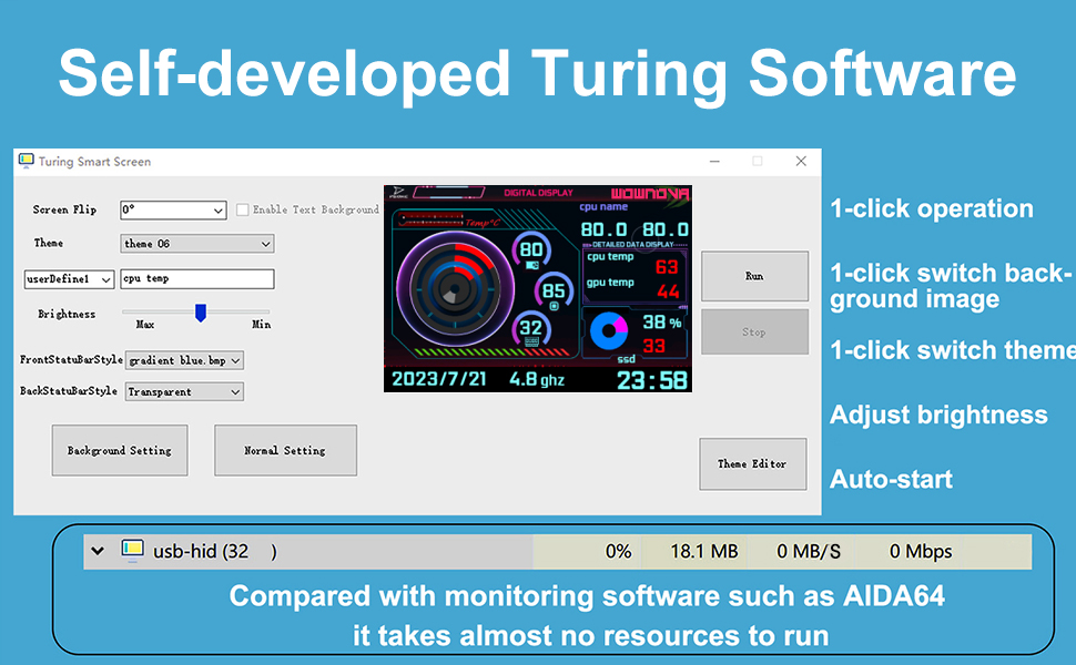 3.5 white computer temperature monitor