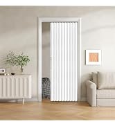 JILRON 100% Blackout Fabric Folding Door Curtain with Magnetic Closure - Accordion Style for Slid...
