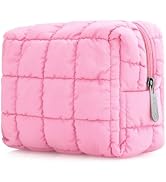 E-Tree Cute Makeup Bag,Quilted Cosmetic Bag for Women,Make up Pouch for Purse,Toiletry Zipper Pou...