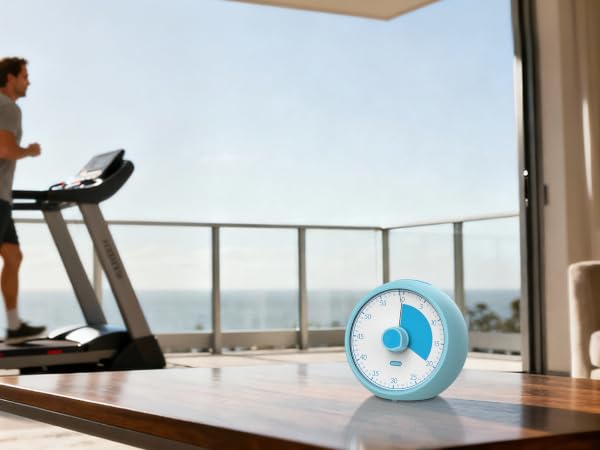 visual timer tracks your treadmill time with clear progress, helping you hit fitness goals faster