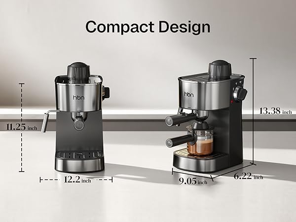 HBN Espresso Machine, 3.5Bar Espresso and Cappuccino Maker
