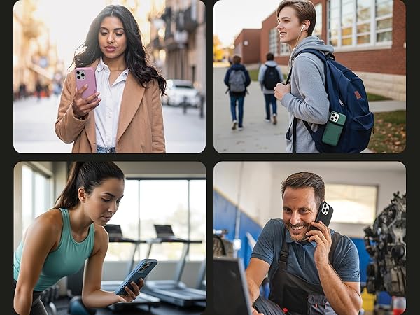 Lifestyle Images of otterbox phone case in use