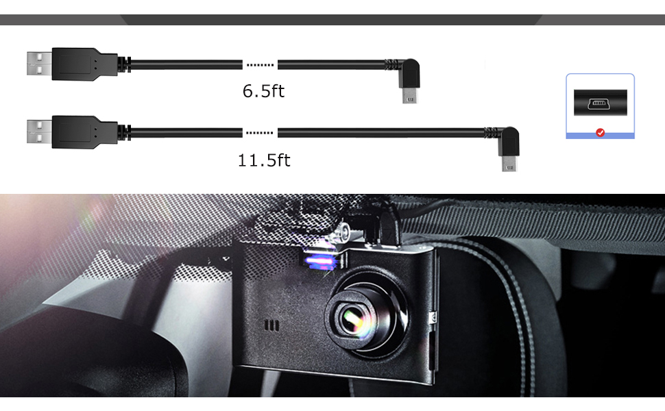 mini usb cable for dashcam