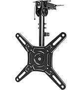 MOUNTUP Flip Down Ceiling TV Mount for 13-40” Screens, Height Adjustable Swivel Full Motion TV Br...