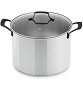 GrandTies Tri-Ply Stainless Steel Stock Pot Induction Cookware – 12 QT Capsule Bottom Stainless S...