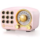 Retro Bluetooth Speaker, Vintage Radio-Greadio FM Radio with Old Fashioned Classic Style, Strong ...