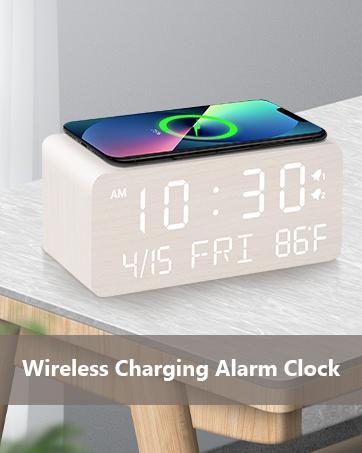 wireless charging alarm clock