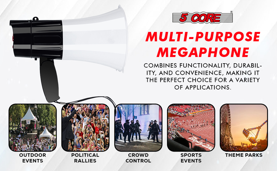megaphones, bull horns, bull horn loud speaker, horn speaker, megaphone with mic, megaphone speaker
