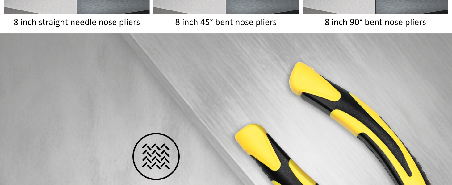 3pcs 8inch Reach Needle Nose Pliers Set