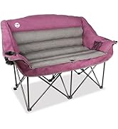 Northroad Oversized Double Camping Chair, Fully Padded Loveseat, Heavy Duty Folding Duo Chair w/C...