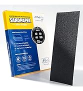 Amoolo 40 Pcs Sand Paper Wet Dry Assortment, Variety Fine Sandpaper for Wood, Metal, Resin, Autom...