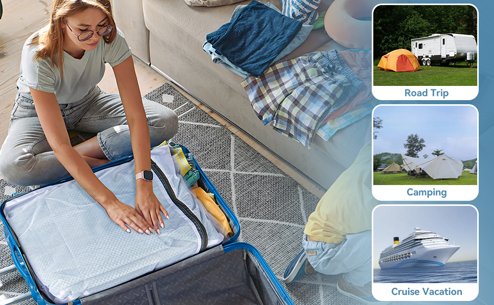 Travel Clothing Storage Bags for Cruise, Camping, College
