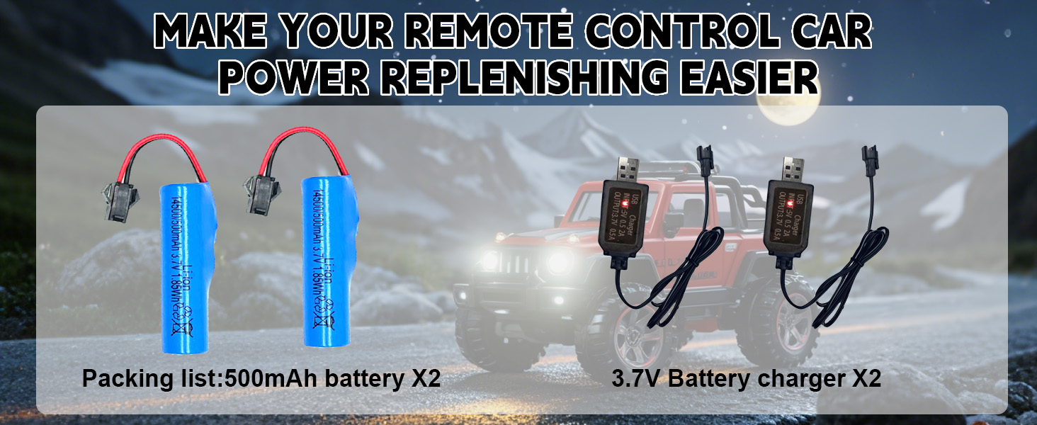 3.7V rechargerable battery 14500 battery RC car battery RC car charger 500ma