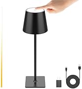 Mojimdo Cordless Table Lamp, Dimmable 64 LEDs Desk Light [1700K/4500K/6000K with Stepless] 5000mA...