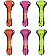 ZHSX Car Safety Hammer,6 Pack Car Window Breaker Tool 2 in 1 Seat Belt Cutter and Glass Breaker w...