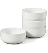 E-far Cereal Bowls Set of 4, 27oz Ceramic Deep Soup Bowls for Kitchen, Microwave Safe Bowls for S...