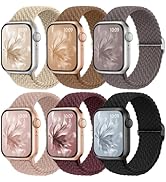 6 Pack Braided Stretchy Bands Compatible with Apple Watch Band 38mm 40mm 41mm 42mm 44mm 45mm 46mm...