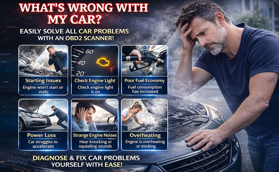 Diagnostic Tool to Identify Power Loss Starting Issues Poor Fuel Economy Overheating